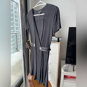 Selling rag & bone short sleeve jacquard short dress in black. V-neck collar.